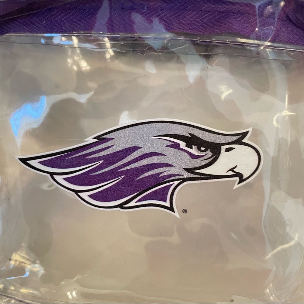 Clear and Purple Stadium Approved Fanny Pack Bag-UW Whitewater - Picture 2 of 8